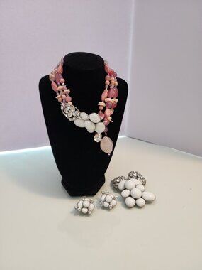 Philippe Ferrandis Paris Spring Pink Statement Jewelry Set